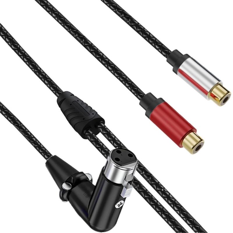 2RCA Female на 3Pin Female Звуковой Несбалансированный Кабель 3Pin на Двойной 2RCA Female Разветвитель Патч-корд Микрофонный Кабель