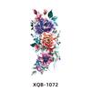New Design 3D Black Realistic Temporary Tattoo Fire Lion Tiger Wolf Flower Skull Halloween Fake Half Arm Sleeve Tattoos Stickers