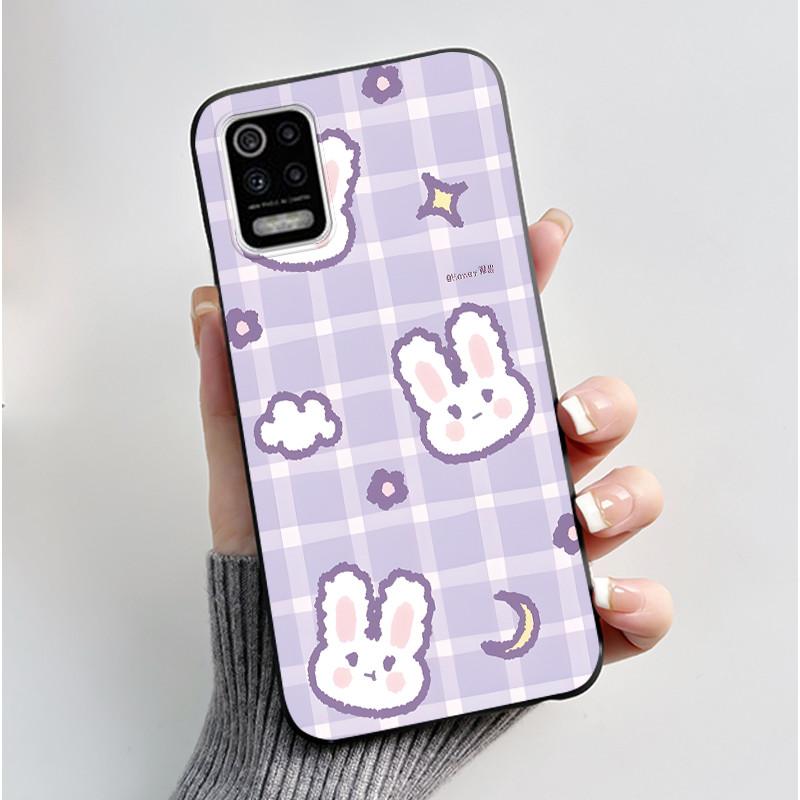 Чехол для телефона LG K52 Q52 K62, роскошный, милый, с рисунком кролика, любовь, смешной, ультратонкий, тонкий, мягкий, черный, ТПУ, силиконовый, защитная задняя крышка