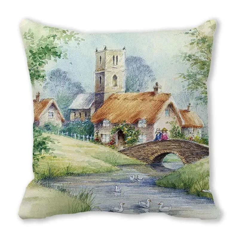 Домашний Декор Весенне-Летняя Наволочка Животное Кошка Собака Утка Овца Принт Чехол для Подушки Диван Полиэстер Фунда Де Альмоада