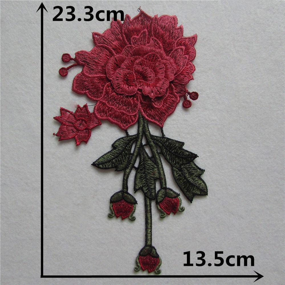 Red Green I Embroidery Hollow Embroidery Sewing Lace Collar Flower Diy Decorative Clothing Decal Accessories