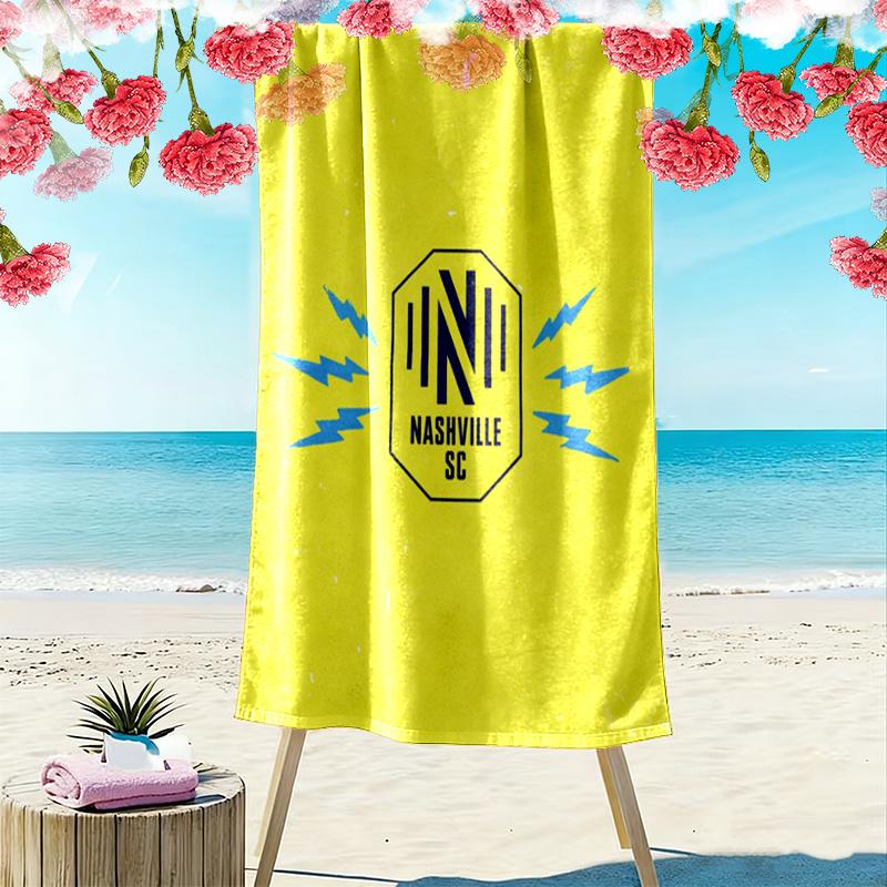 Nashville SC Print Beach Towel, Large Soft Quick Dry Towel for Beach Camping Swimming