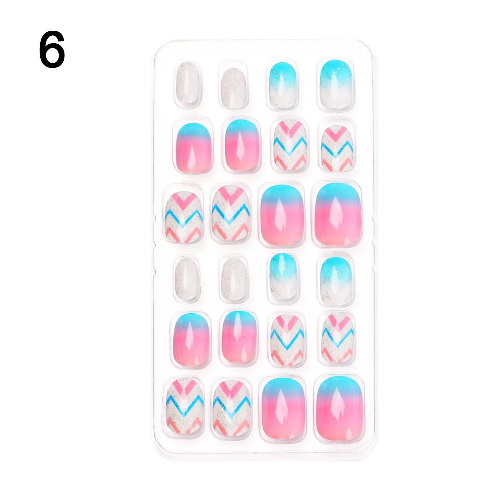 Детский искусственный маникюрный инструмент, пресс для ногтей, детские накладные ногти, накладные ногти, носимые кончики ногтей