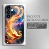 Чехол из закаленного стекла 'Огненный Феникс' для Samsung Galaxy S26 S25 S24 S23 S22 S20 FE/Ultra/Plus, противоударная задняя крышка