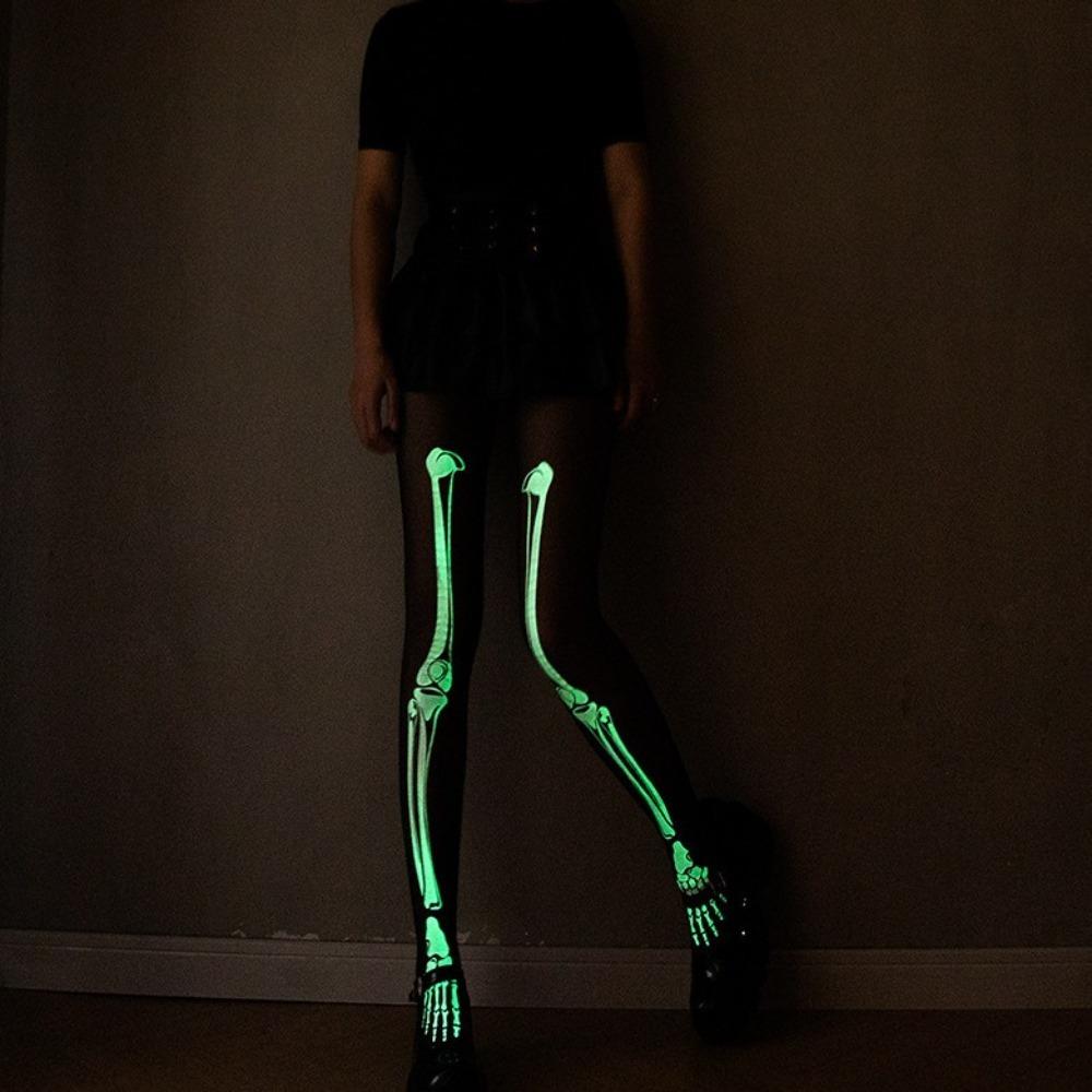 Крутые светящиеся колготки, светоотражающие сетчатые чулки, модные светящиеся чулки