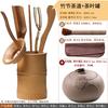 Kungfu Tea Set Accessories, Tea Ceremony, Six Gentlemen Whole Set, Black Sandalwood, Solid Wood Tea Clip, Bamboo Tweezers