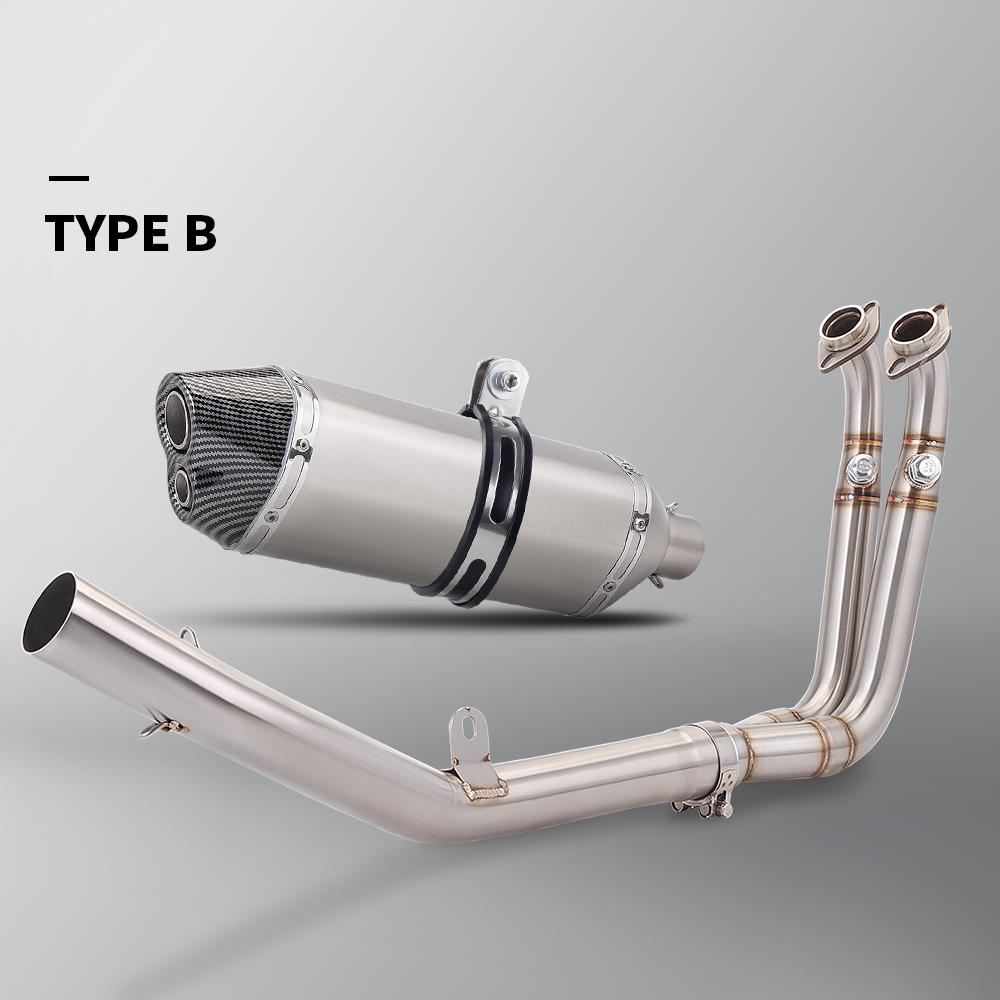Накладной глушитель для CFMOTO 450 SR 450SR 2022 2023 годов Мотоцикл Полная выхлопная система Escape moto Модифицированная соединительная трубка Вход 51 мм