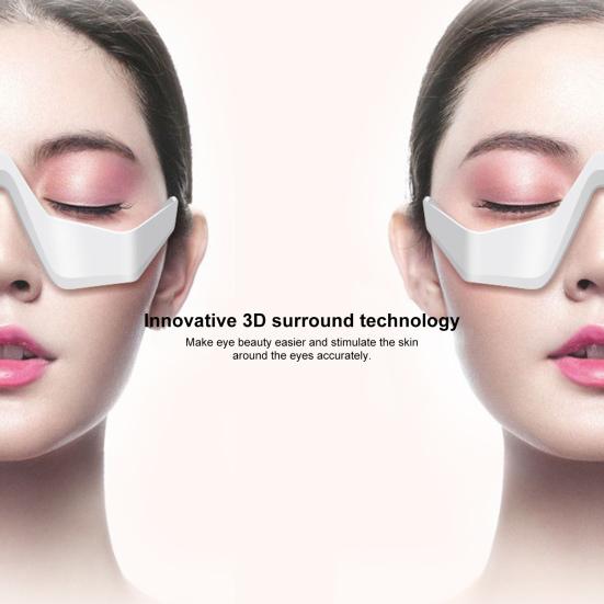 3D массажер для красоты глаз от темных кругов, мешков под глазами, микрочастотная стимуляция, 3 режима, инструмент для расслабления глаз, универсальная машина для ухода за глазами