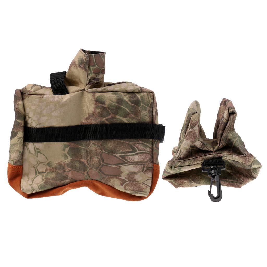 Unfilled Hunting Sand Bag Set Front Rear Bench Rest Bag