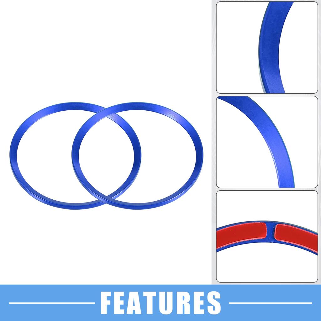 A ABSOPRO Wheel Hub Center Covering Decoration Trim for Hon Da Civic 2016-2021 Blue Set of 4