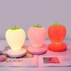 1Pc Fruit Strawberry Silicone Night Light LED Eye Protection Touch Ambient Light Children's Cartoon USB Charging Bedside Desk Light