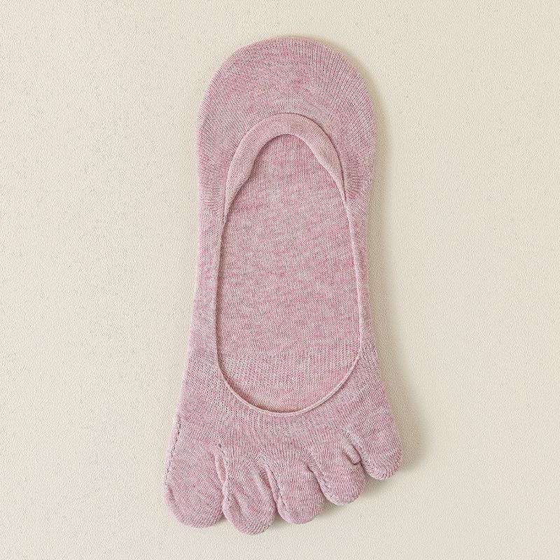 Женские летние тонкие однотонные сетчатые бесшовные носки-пятипальцы, устойчивые к образованию катышков, невидимые