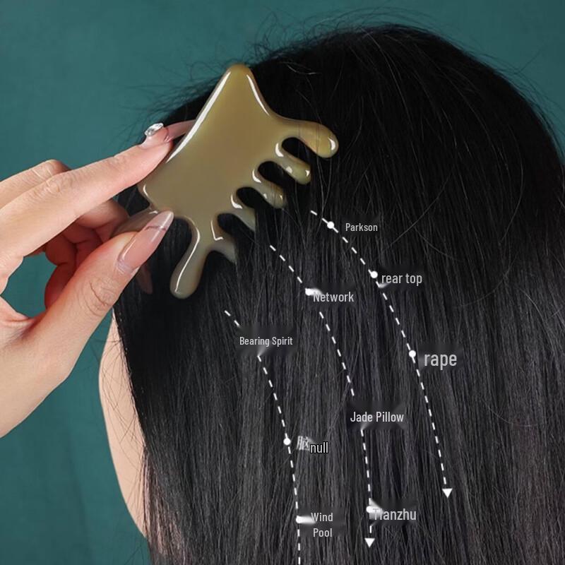 HOMEMAKER Natural Ox Horn Massage Comb