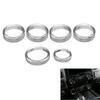 New 6x For 16-18 Ford F150 Air Conditioner Audio Switch Knob Ring Cover Trim Silver