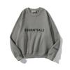 Unisex Oversized Cotton Long Sleeve Hoodie-Free Round Neck Streetwear Sweatshirt With Letter Print
