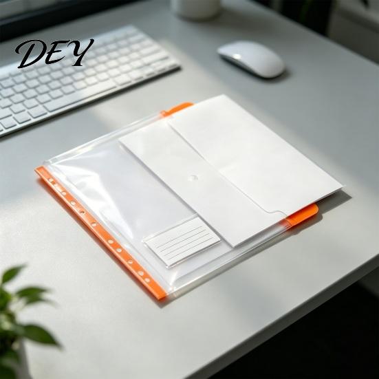 Защитные файлы для офисной сумки, 11-отверстий, для вкладышей, высокопрозрачные протекторы листов, устойчивые к разрывам, на кнопке
