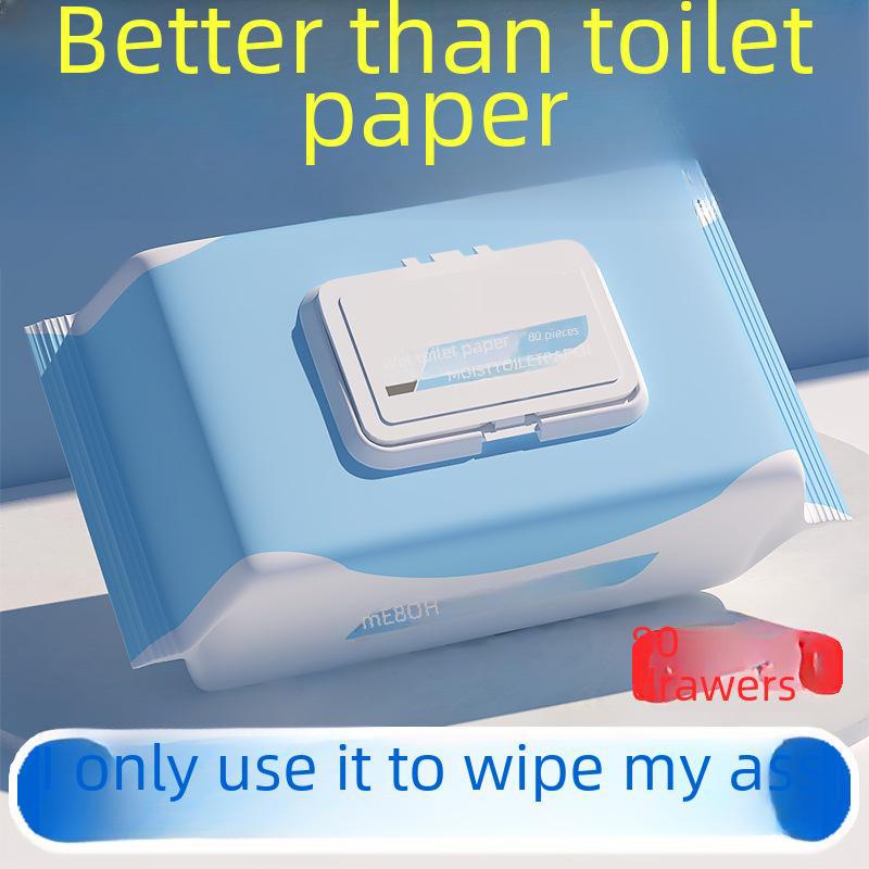 "80-Pack Wet Toilet Wipes for Household Use"