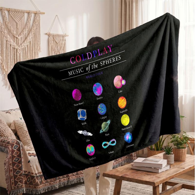 Warm Flannel BlanketColdplay Soft Cozy Throw Blanket for Bedroom Couch