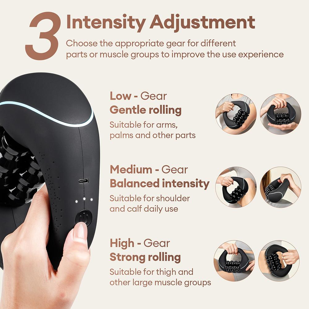 Handle Mini Body Massage Roller Muscle Relaxation Fascia Roller Massager Body Rolling Percussive Massager For Arm Leg Shoulder