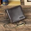 CONTACT'S Genuine Leather Classic Style Wallet for Men FRID Short Male Purse Men Fashion High Quality Card Holder Small Purse For Male