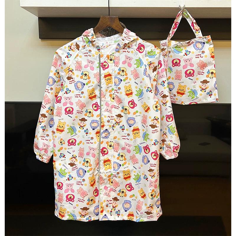 Children's Raincoat for Girls, Elementary School Students, with a Special Backpack Compartment, Waterproof, Full-Body Protection Against Heavy Rain