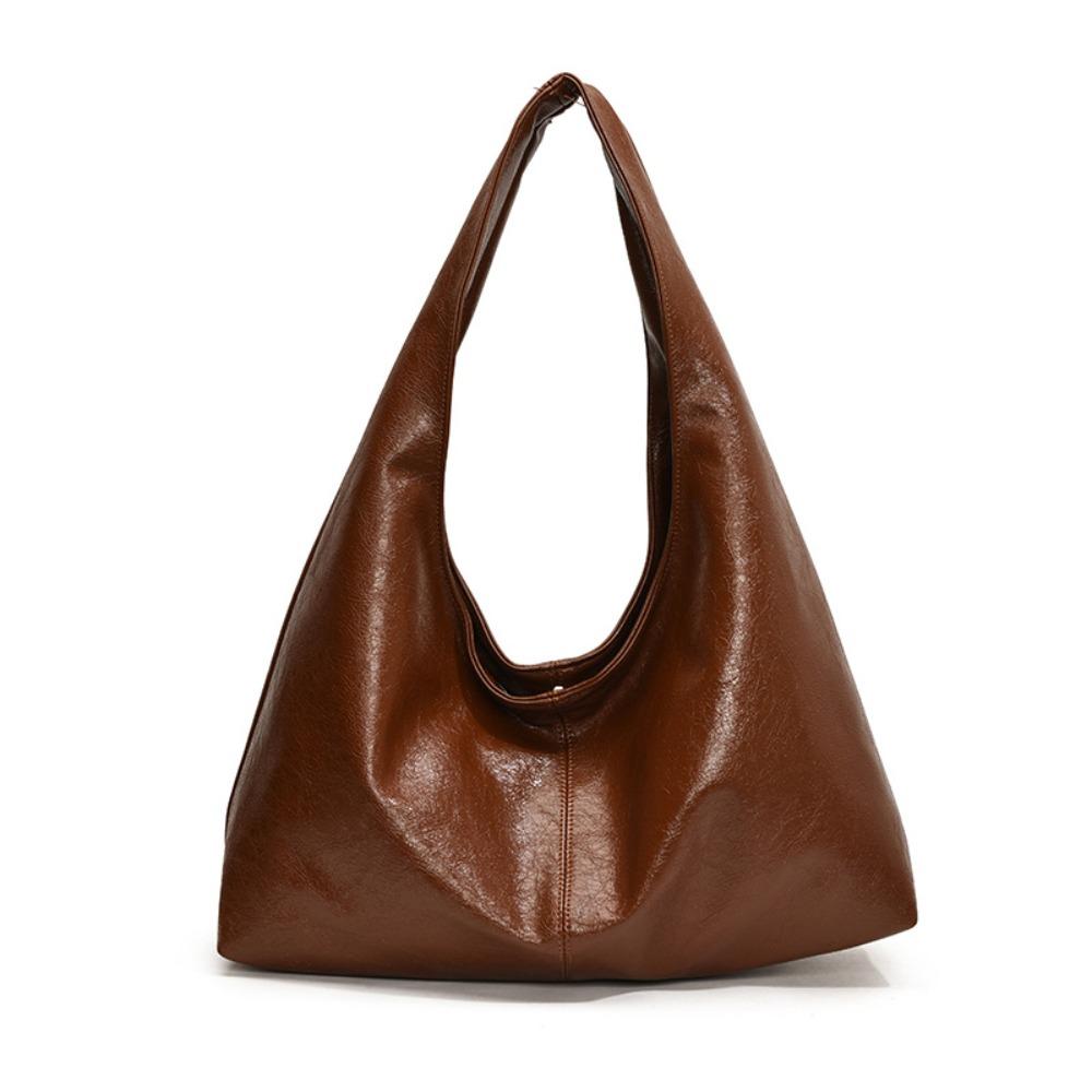 Tote Bag Retro PU Tote Bag Korean Style Underarm Packs Sweet Large Capacity Handbag Office Worker