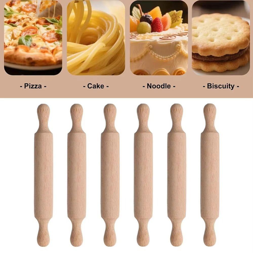Comfortable Grip Handles Wooden Rolling Pins Wood Children's Rolling Pin Dough Roller Pin Baking