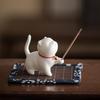 Multifunctional Adorable Cartoon Cat Shape Ceramic Incense Holder for Home Decoration