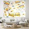 Custom Name excavator Print Tapestry, Backdrop, Easy Setup, Ideal for Bedroom, Office & Living Room, with Aesthetic Wall Hanging Decor.