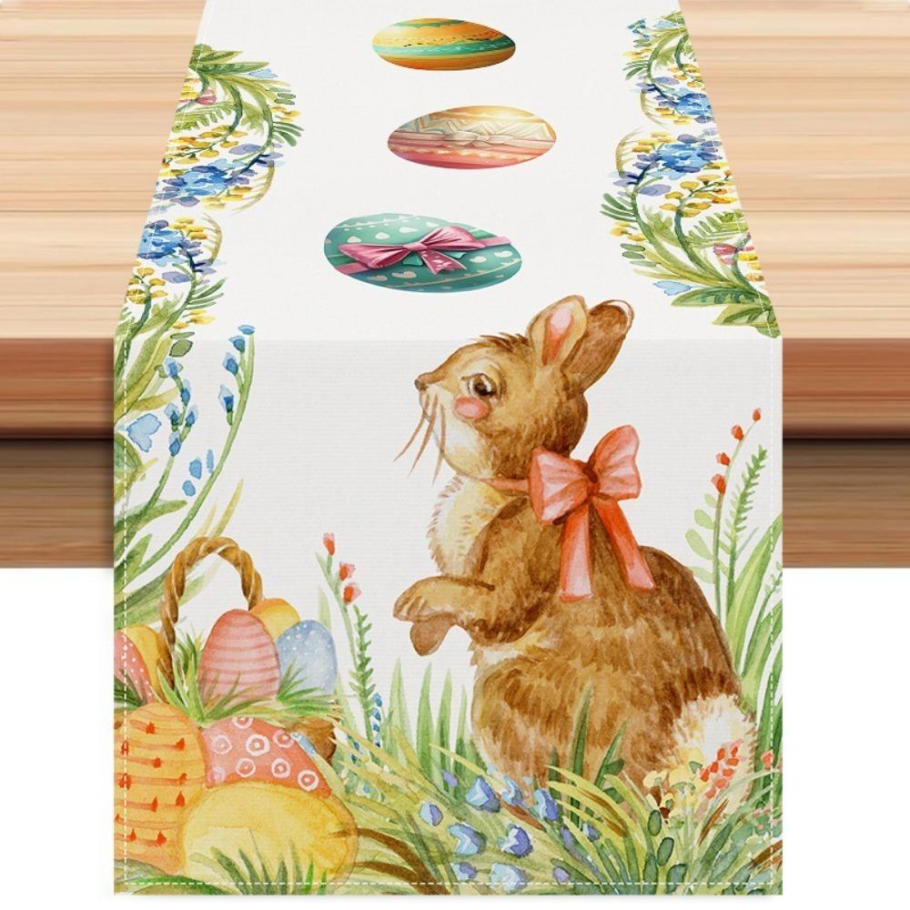 Прямоугольная пасхальная скатерть, длинная пасхальная скатерть для обеденного стола