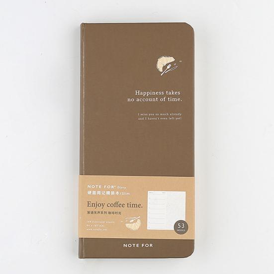 Еженедельный планировщик, 84 листа, 168 страниц, в твердом переплете, тонкий портативный, прямоугольный, с принтом «Горный лес», записная книжка, студенческие принадлежности