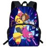 Kids Cartoon Backpack School Lightweight Ergonomic Dual Strap Bag With Printed Design Oxford Fabric Grade 1-2 Students