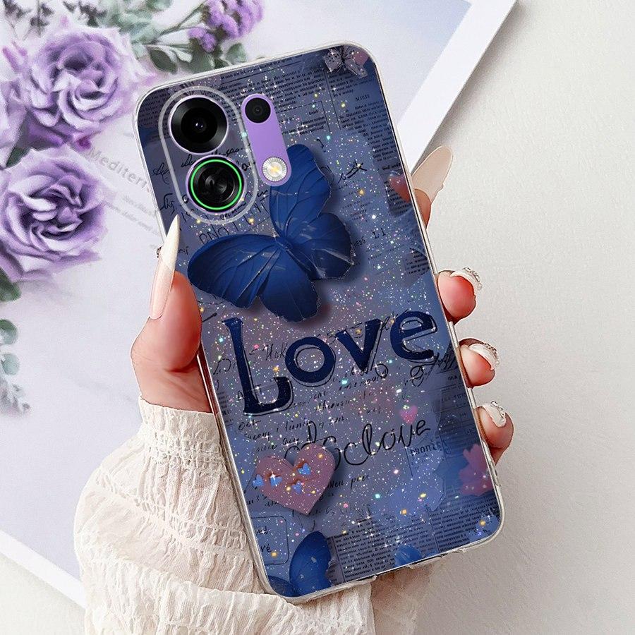 For Oppo K13 Turbo Pro Case Cartoon Butterfly Shockproof Soft Silicone TPU Back Cover for OPPOK13 K13turbo Pro PLM110 Funda