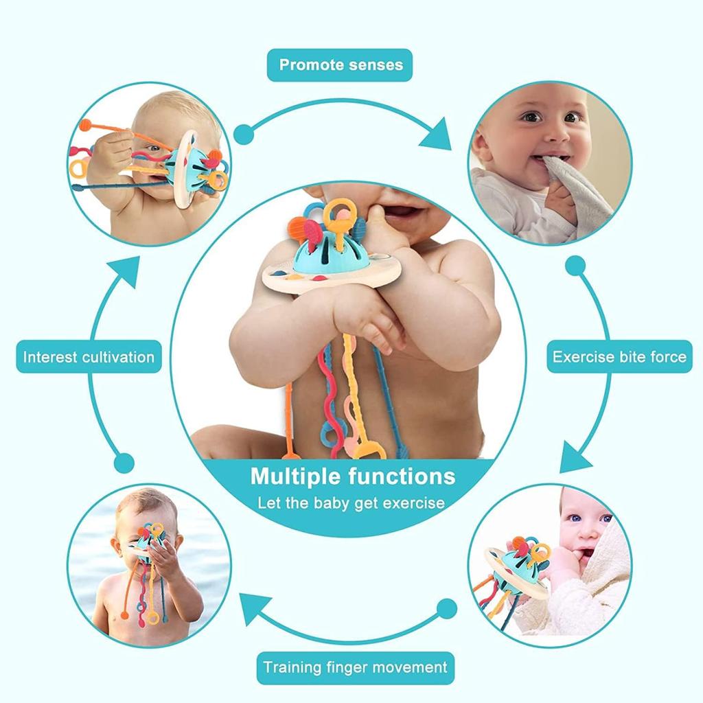 Игрушка Монтессори от 1 года, сенсорная детская игрушка, силиконовая игрушка для занятий на шнурке, сенсорная игрушка для ребенка, детская игрушка Монтессори, подарок для девочек и мальчиков