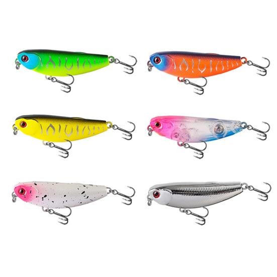 5.5CM/5.6G Topwater Pencil Lure with Treble Hook Realistic Floating Jigging Fishing Bait