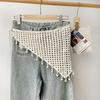Lace Hollow Fringed Fart Curtain Triangular Waist Scarf Shawl Jeans Stacked Artifact Hips Thin Skirt