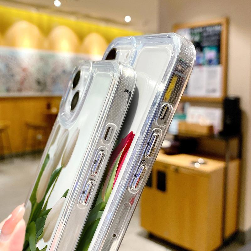 Креативный чехол для телефона с розами для iPhone 17 Pro Чехол iPhone 17 11 13 15 12 14 Pro Max 16E Plus SE Мягкий ударопрочный прозрачный чехол