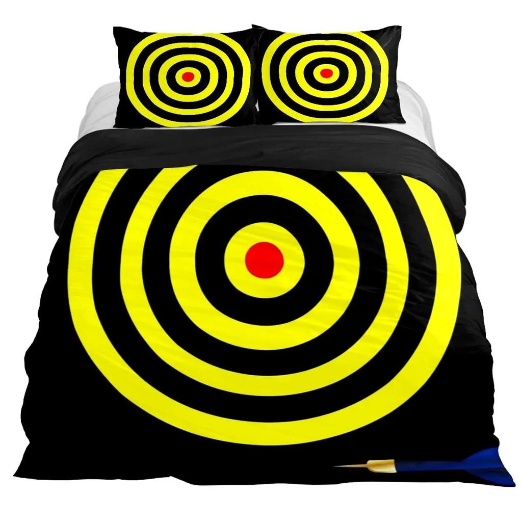 Dart Board Duvet Cover Set,Dartboard Bedding Sets Skin-Friendly Lightning And Flame Comforter Cover Set Full Queen Size