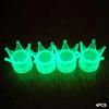 4Pcs Luminous Car Tire Valve Cap Fluorescent Night Glowing Decor Motorcycle Bike Wheel Nozzle Dustproof Tyre Valve Stem Caps
