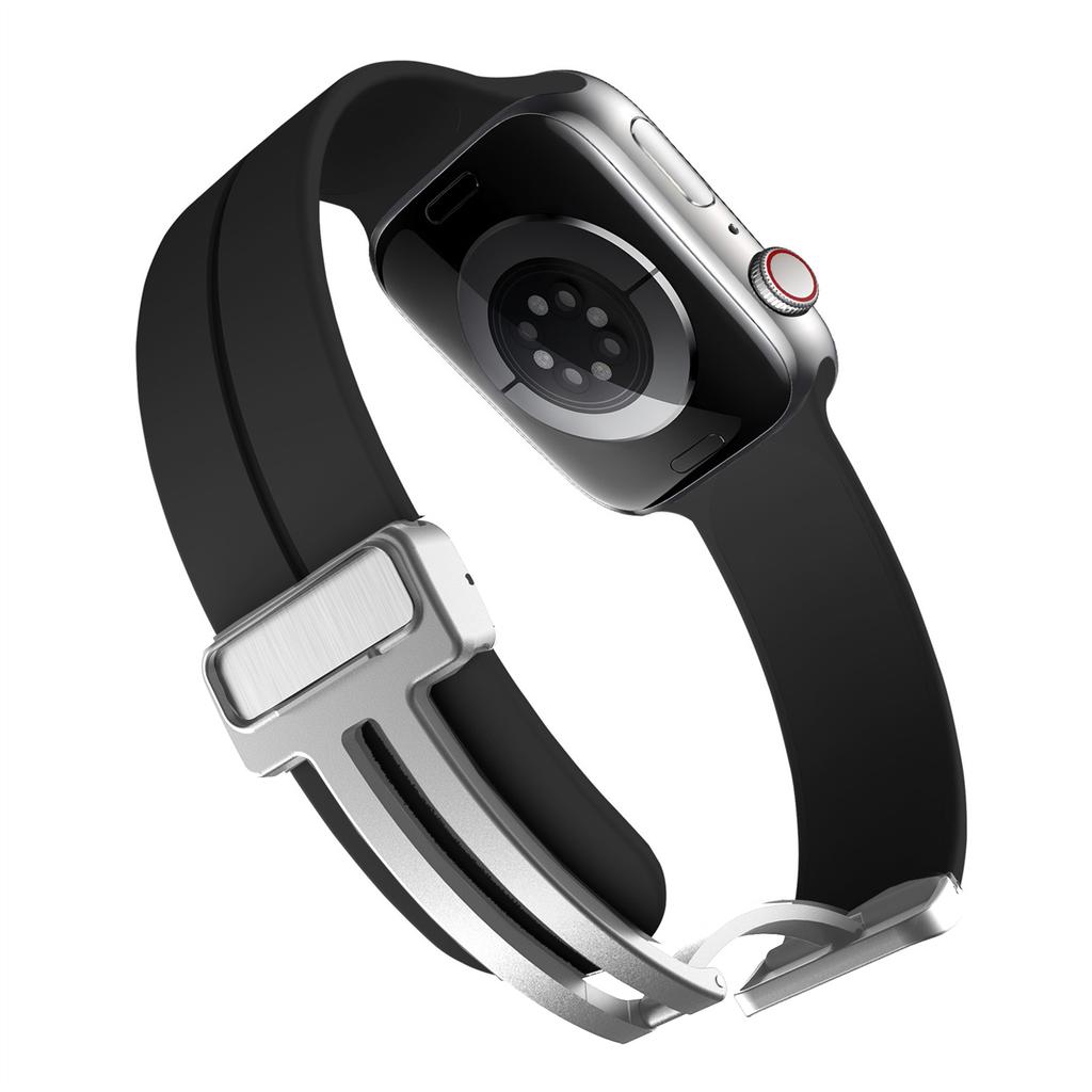 Strap For Apple watch bands 44mm 45mm 40mm 41mm 46mm 49mm Magnetic Silicone correa Bracelet iWatch Series 11 10 8 se 9 ultra 2 3