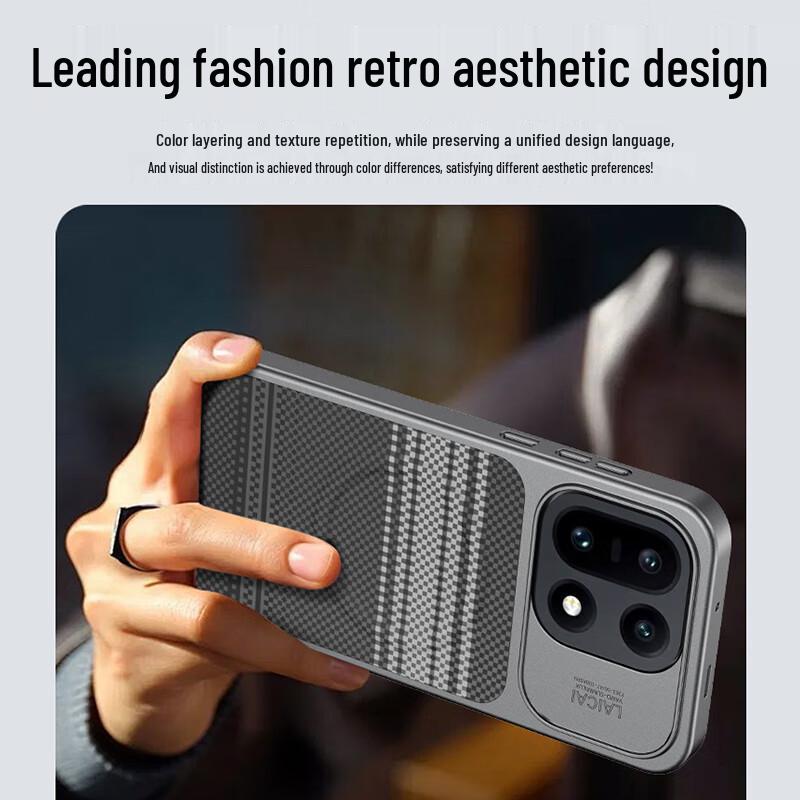 Премиальный кожаный текстурный магнитный чехол для телефона для OnePlus 15