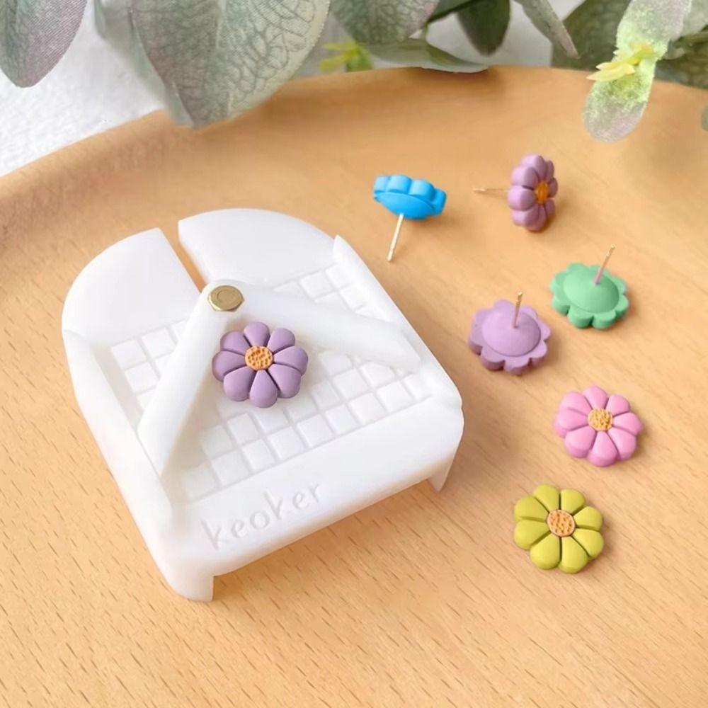 Jewelry Making Clay Earring Tools Drill Precise Position Earrings Jewelry Sculpting Tools Non-stick Homemade Craft