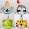 Animal Aluminum Film Balloon Sloth Lion Bear Giraffe Tiger Elephant Frog Balloon Zoo Theme Birthday, Shower, Holiday Decoration