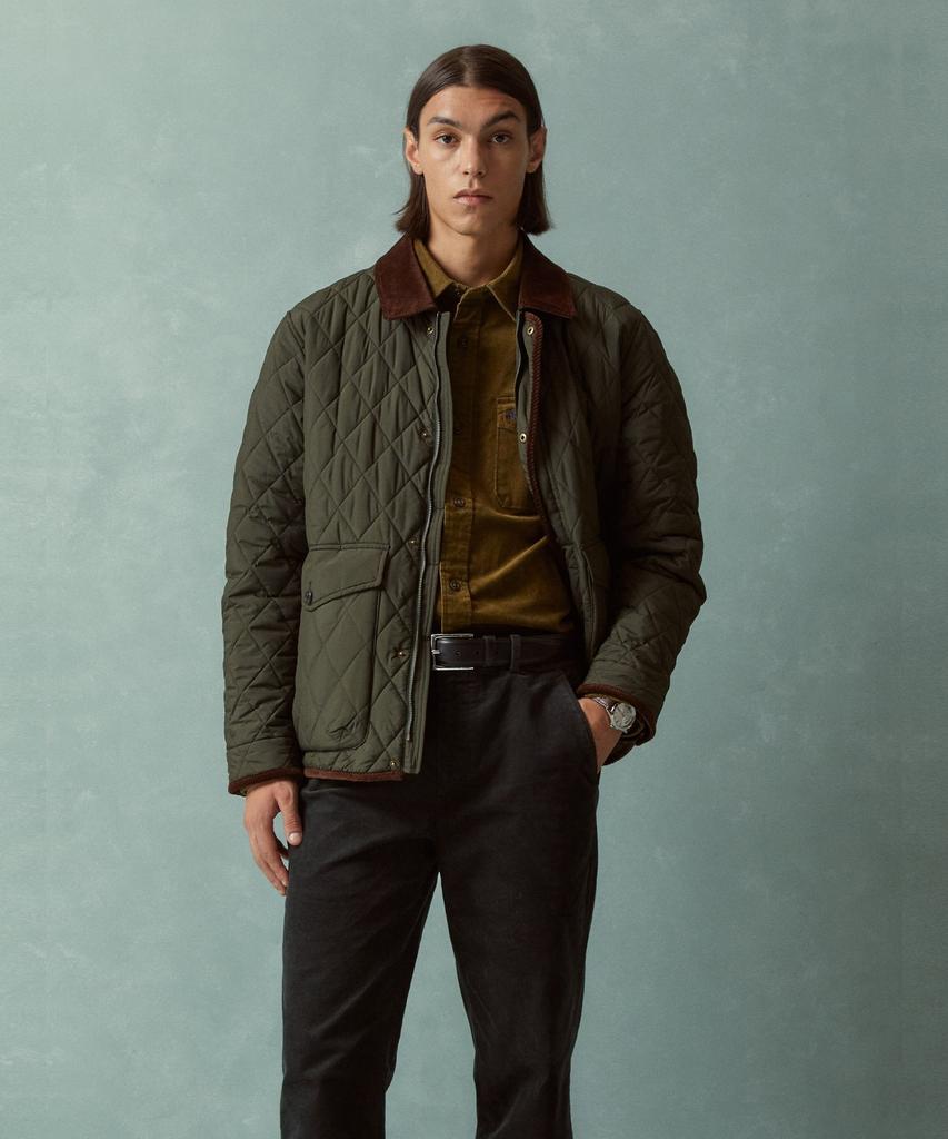 Brooks Brothers Quilted Jumper (Olive) (Bbopmbf402)