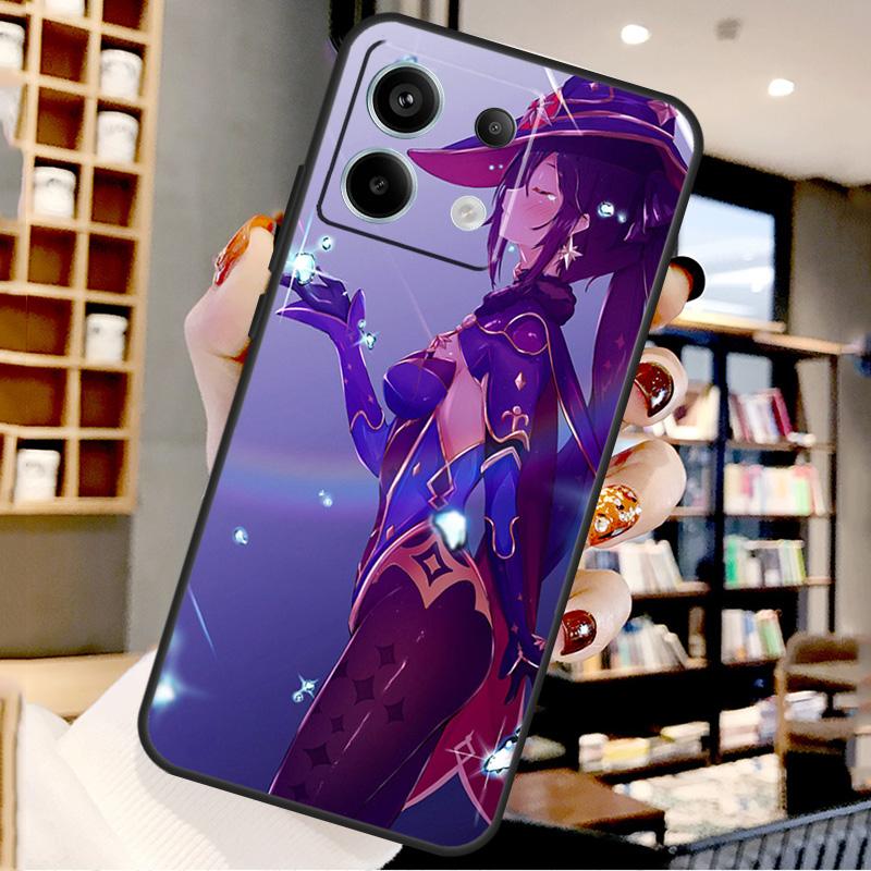 Genshin impact Mona For Xiaomi Redmi Note 14 Pro 9 10 11 12 13 15 Pro Plus Case For Redmi 15 15C 14C 12C 10C 13C