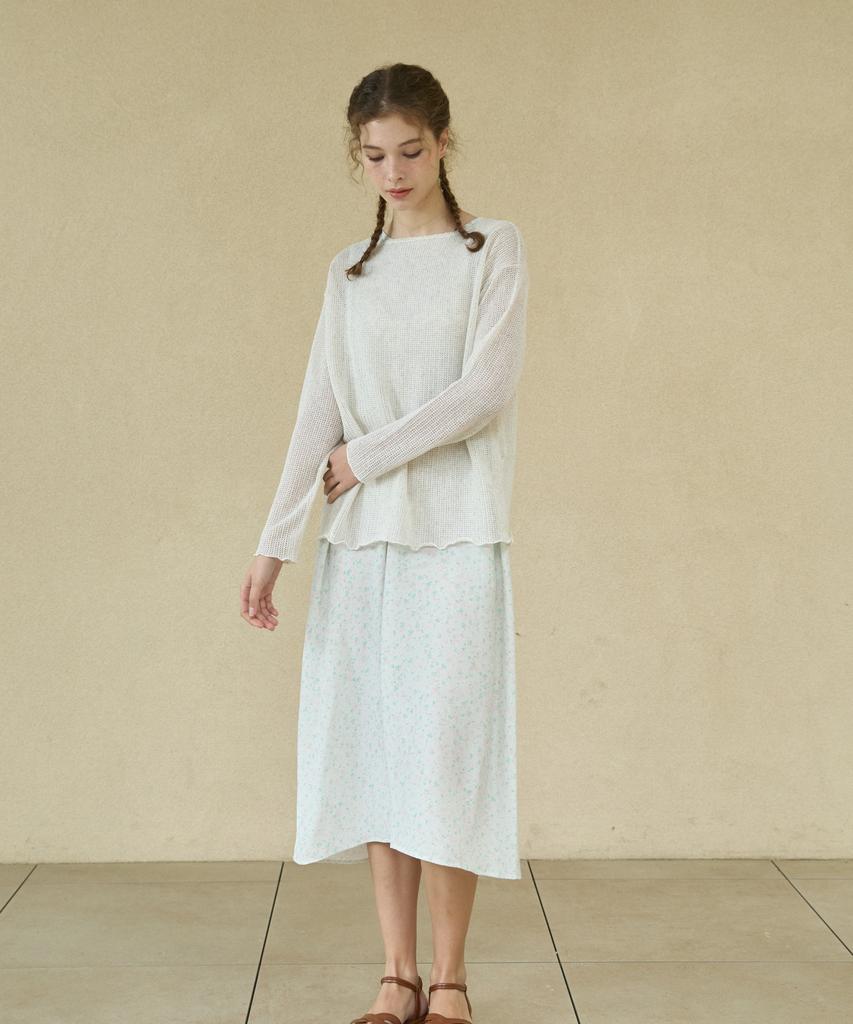Wioi Floral String Sleeveless Dress_White