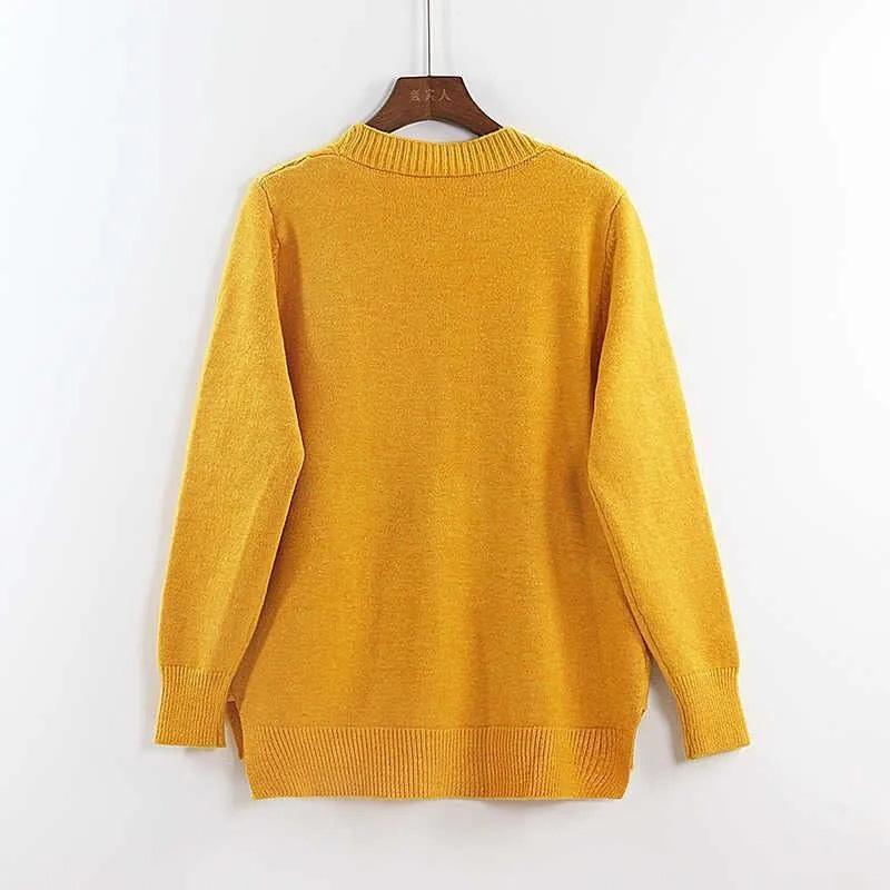 Женская куртка-свитер с v-образным вырезом, свободный эластичный вязаный кардиган, повседневная удобная наружная блузка с длинными рукавами