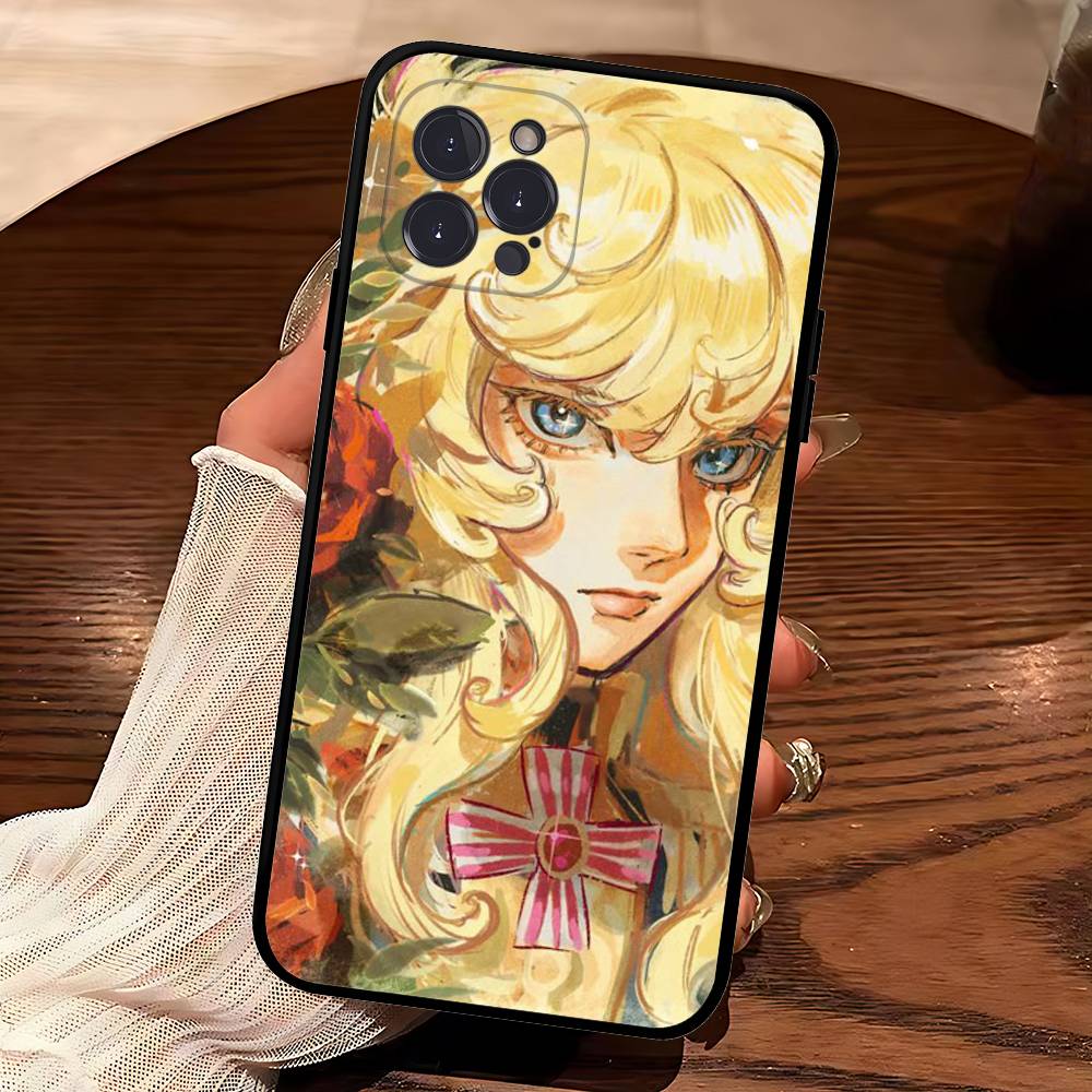 Классическое аниме Роза Версаля Чехол для телефона для iPhone 17 Air 16 15 14 13 12 11 Pro Max 16 15 14 Plus Мягкий чехол из ТПУ