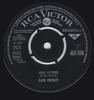7-дюймовая пластинка ELVIS PRESLEY Love Letters RCA1526 RCA Victor 1966 UK Rock Б/у