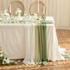 Nordic Wedding Voile Table Runner: Solid Chiffon Crepe Decoration for Dining and Parties